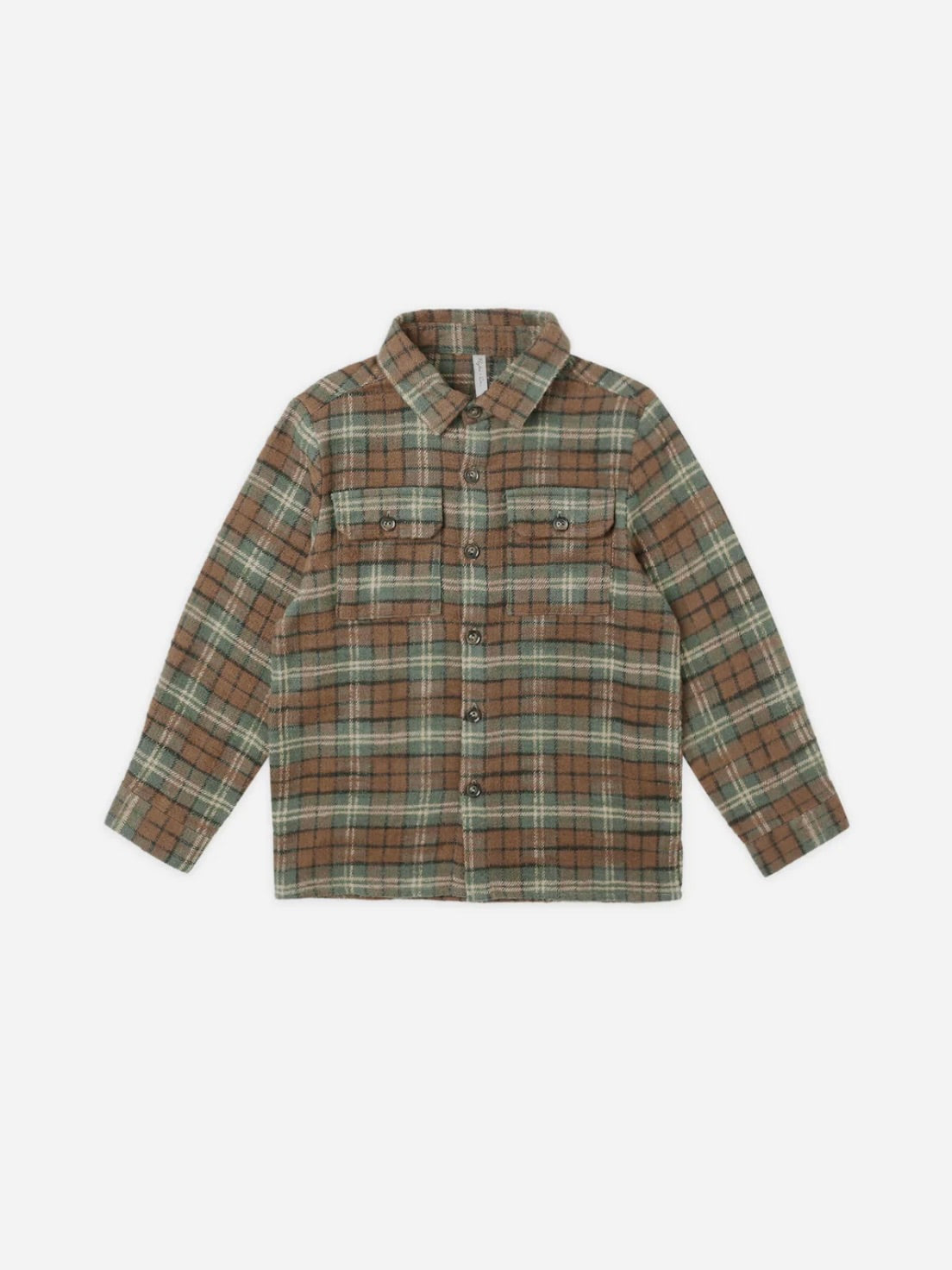 Evergreen Holiday Plaid Pocketed Flannel Shirt