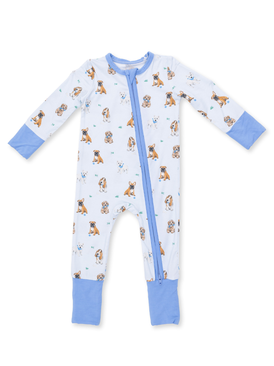 Blue Bestie Dogs Convertible Romper