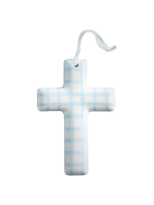 Ceramic Cross - Blue Stripe