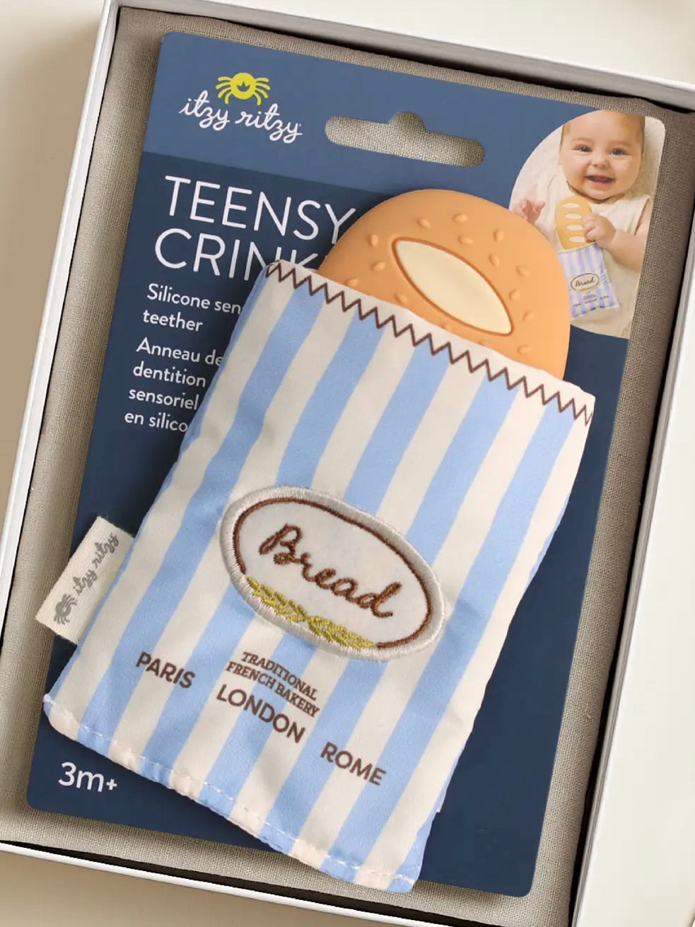 Teensy Crinkle Teether - Baguette