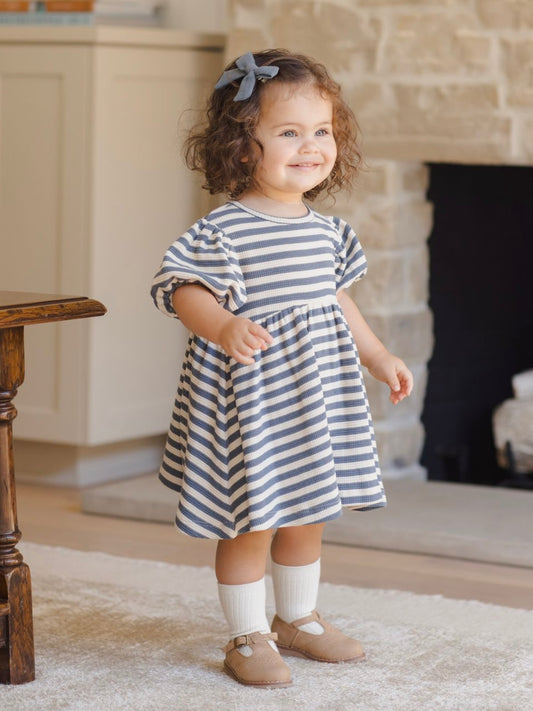 Darla Dress - Ocean Stripe