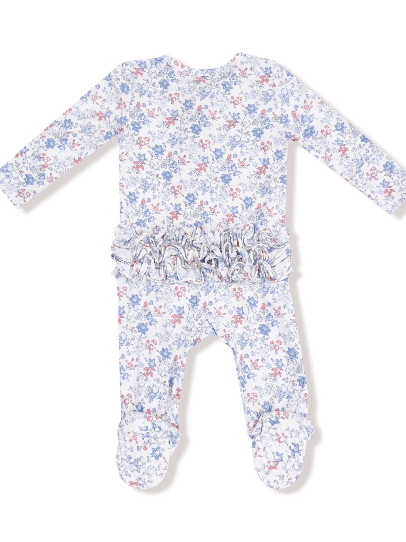 Country Girl Floral Ruffle Footie