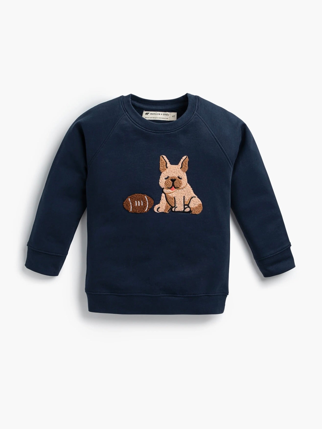Embroidered Crewneck Sweatshirt - Football Pups