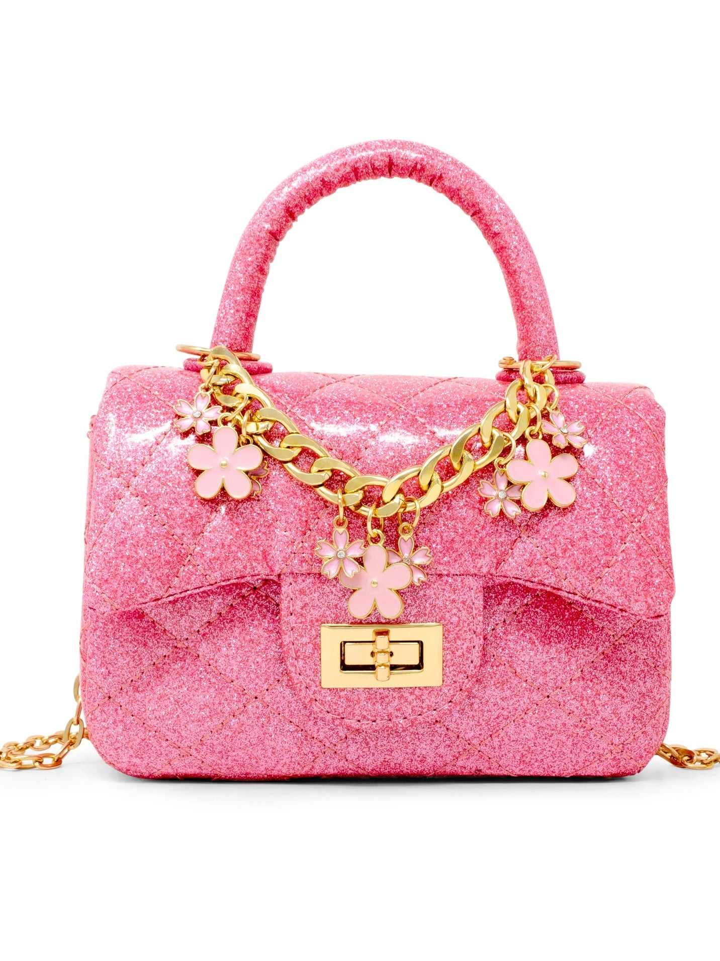 Classic Sparkle Top Purse - Pink Lemonade