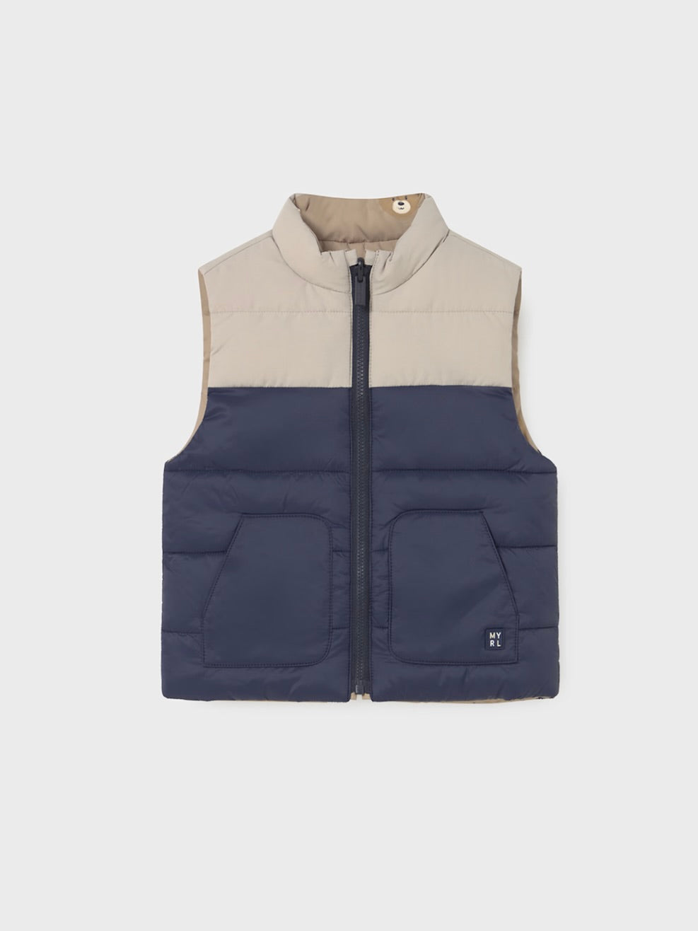 Reversible Vest - Navy/Tan