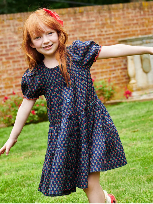 Elizabeth Dress - Navy Carnation