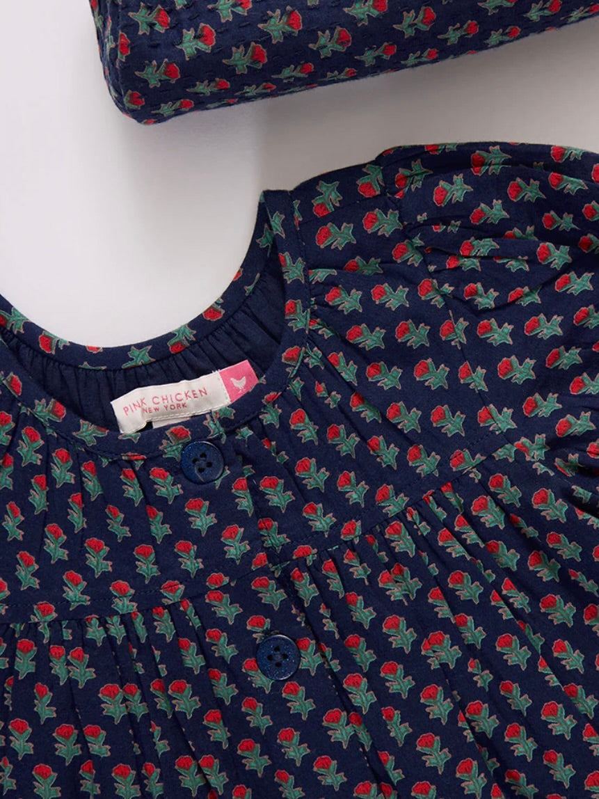 Elizabeth Dress - Navy Carnation