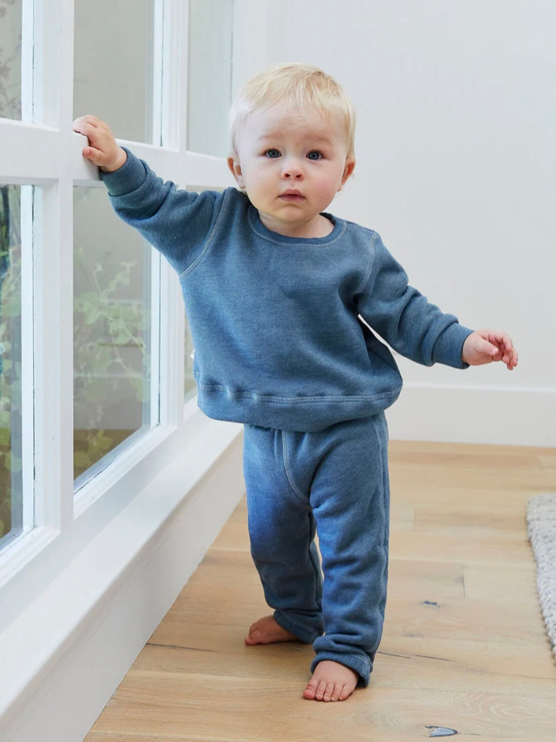 Blue Eco Fleece Loungewear Set