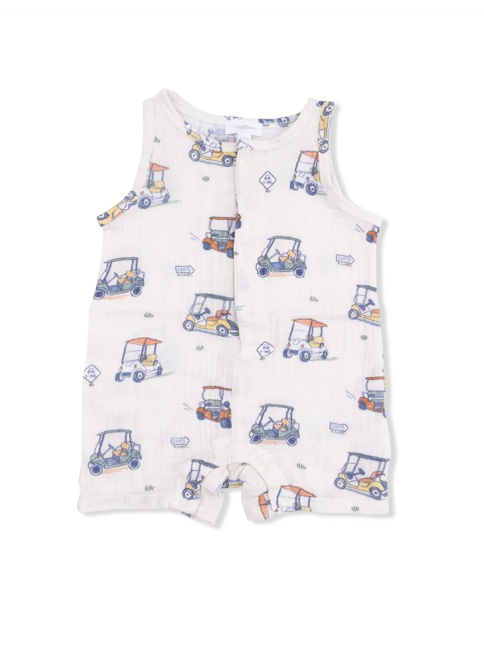 Zooming Golf Carts Sleeveless Shortie Romper