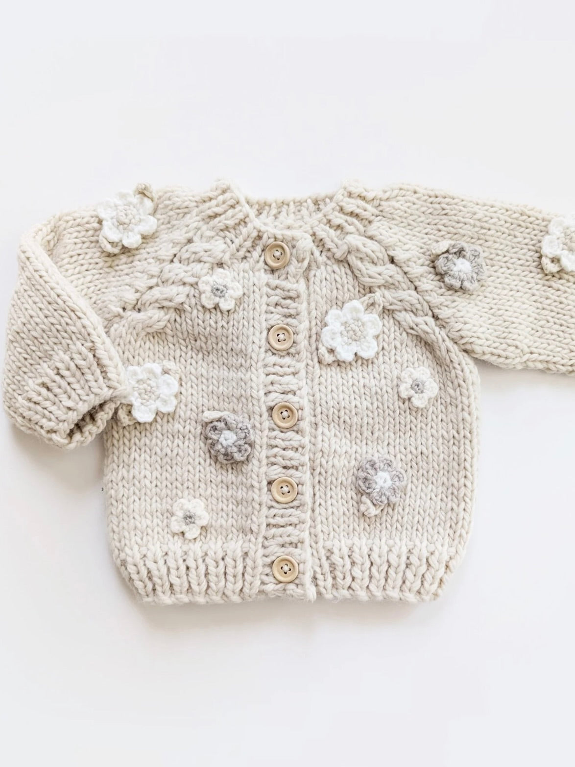 Flower Cardigan - Cream