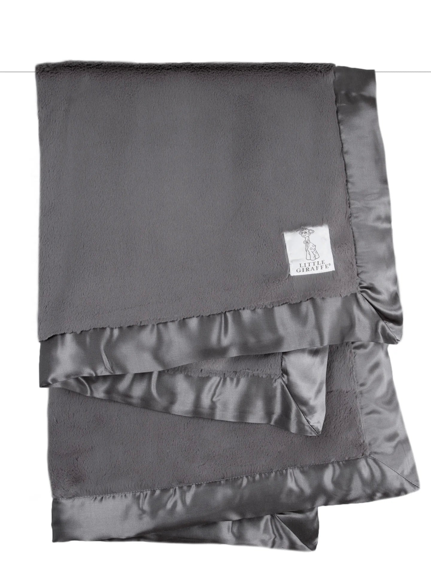 Little Giraffe Luxe Solid Blanket - Charcoal