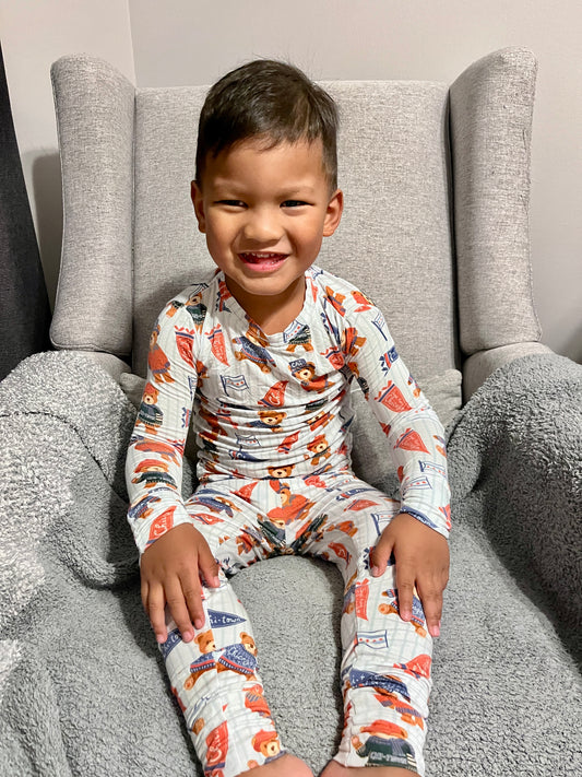 Chitown Teddy's Kids Pajamas- BLUE