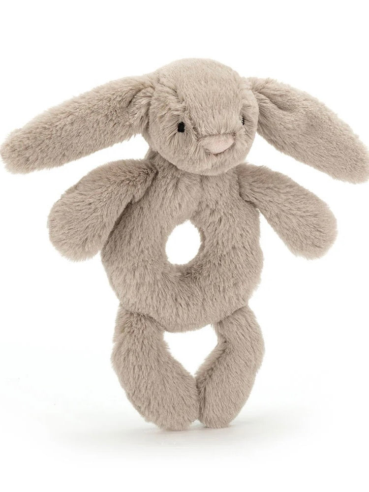Bashful Bunny Ring Rattle - Beige