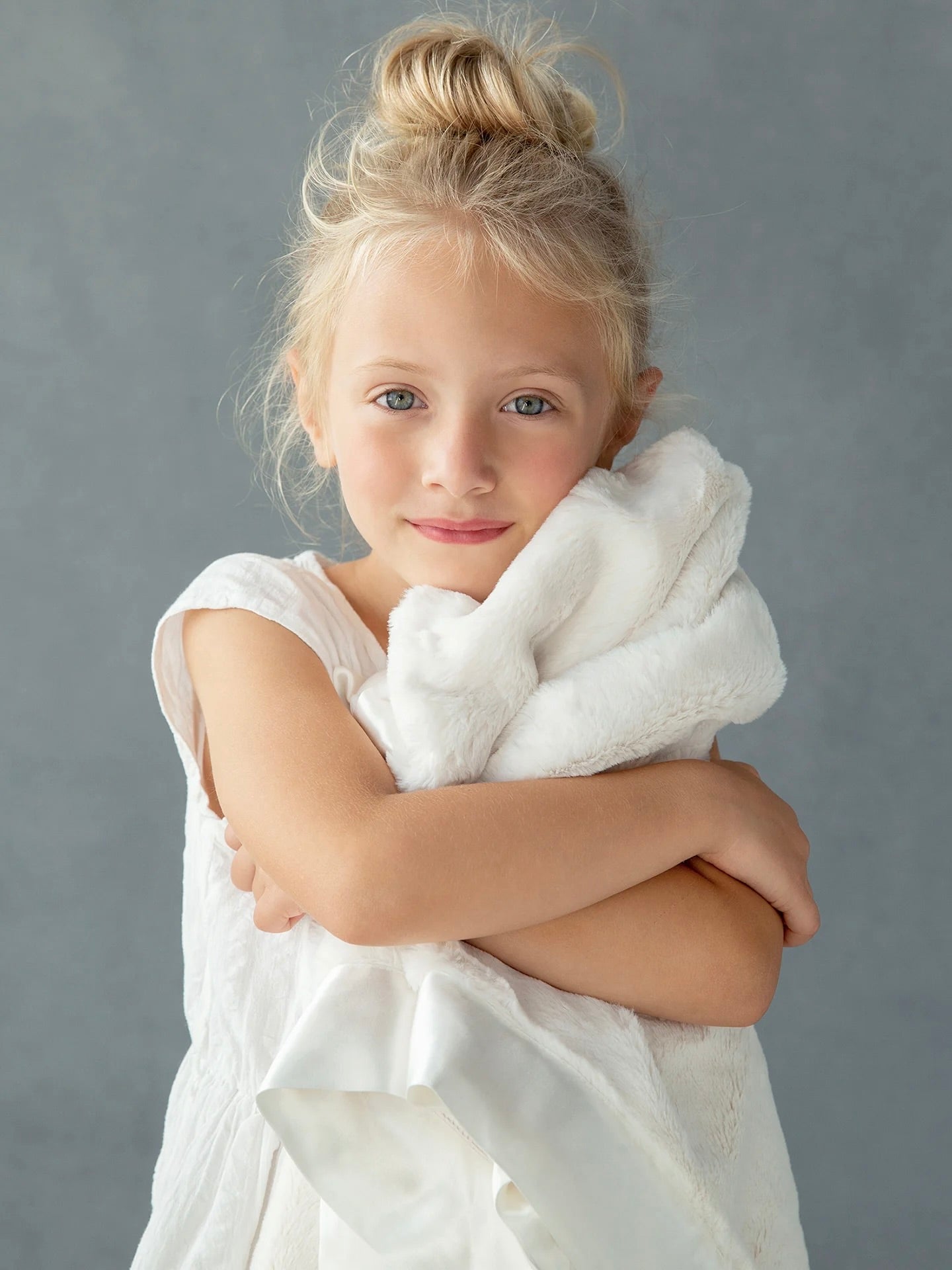 Little Giraffe Luxe Solid Blanket - Cream
