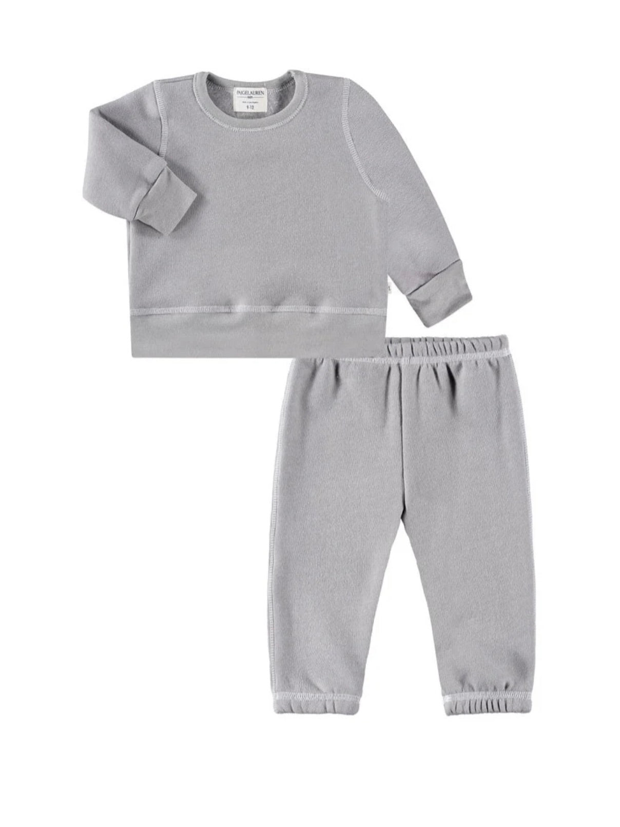 Grey Eco Fleece Loungewear Set