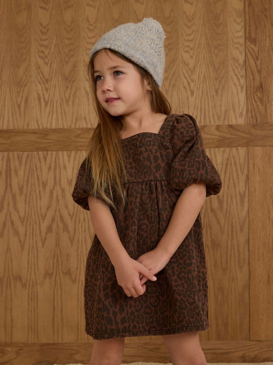 Brown Leopard Gretta Babydoll Dress
