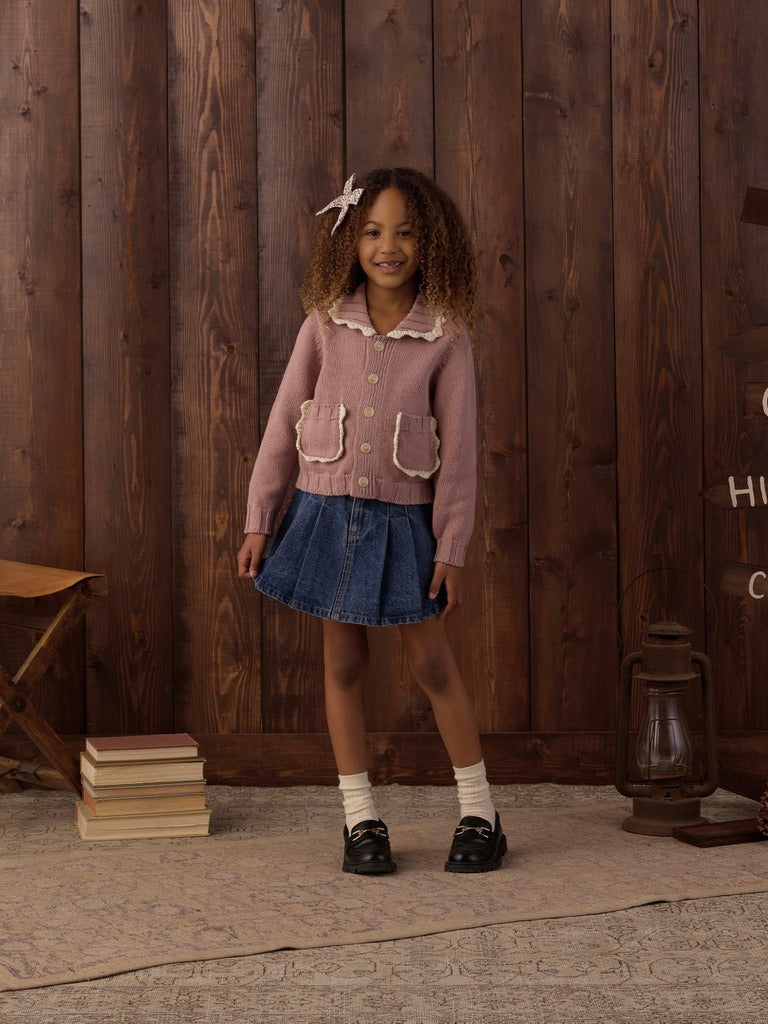 Rosewood Collared Cardigan