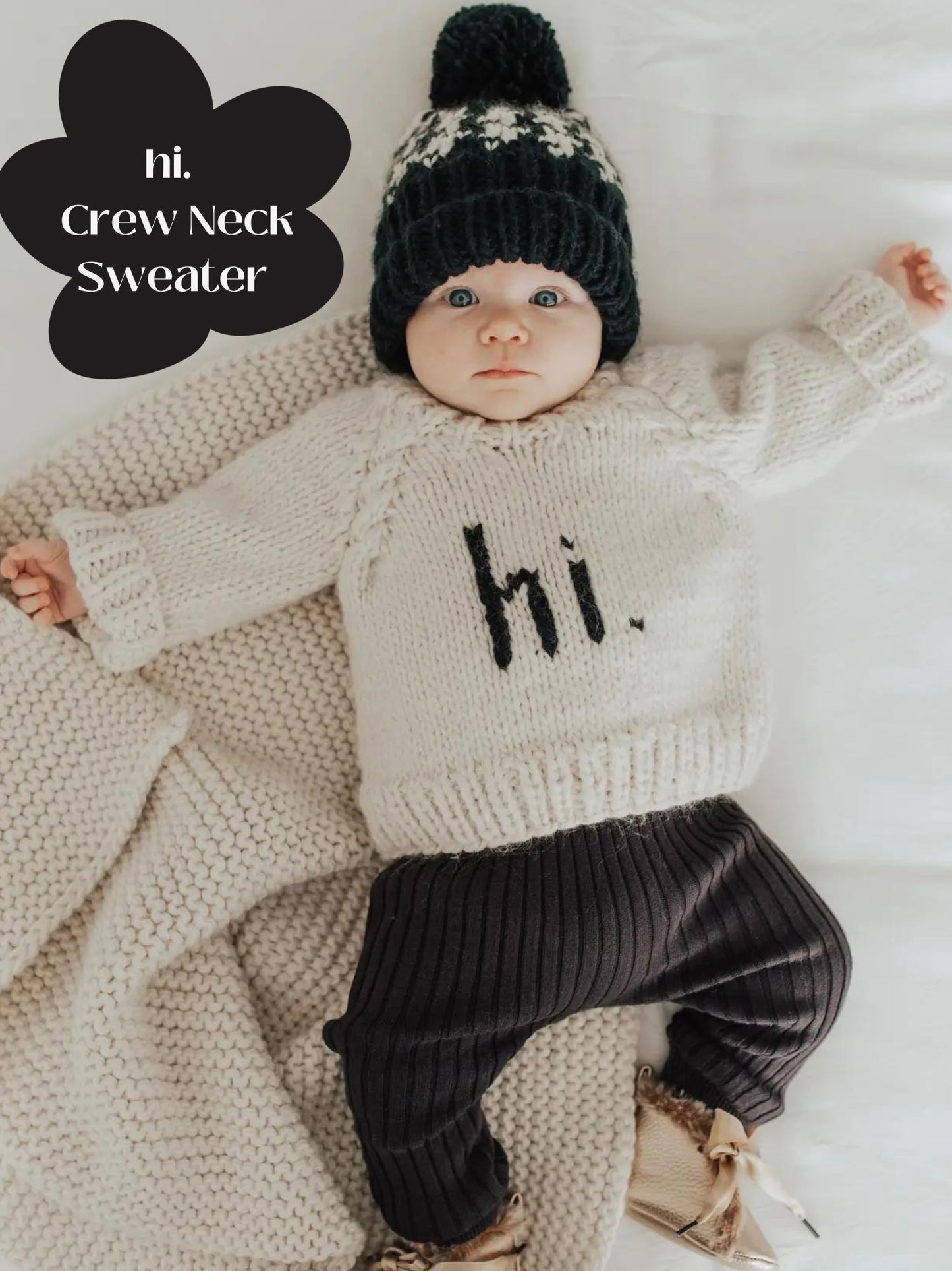 "Hi" Crewneck Sweater