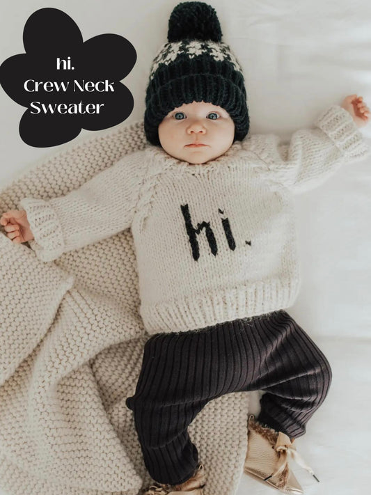 "Hi" Crewneck Sweater