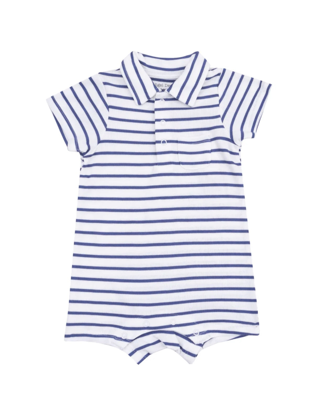 Vintage Blue Stripe Polo Shortie