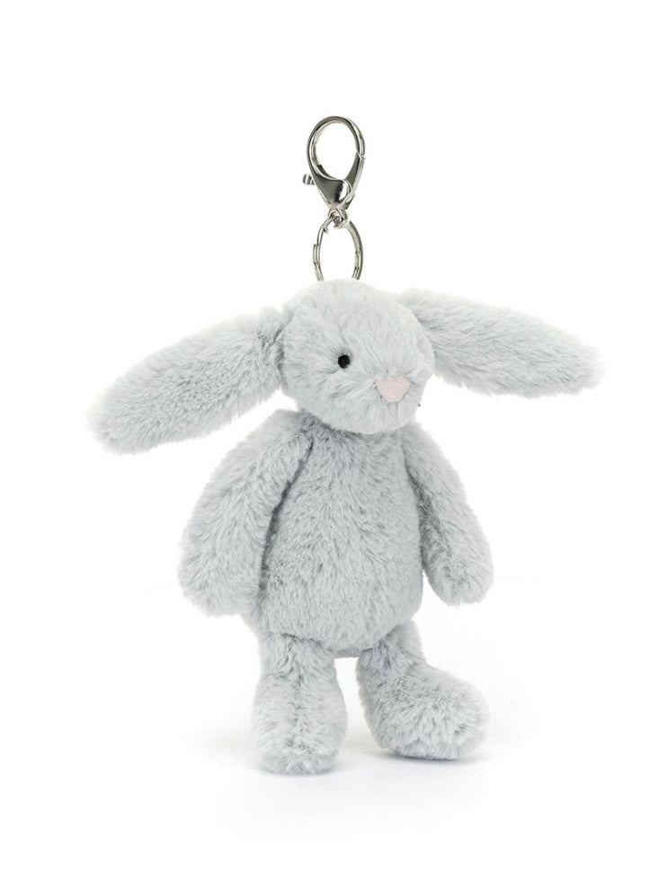 Bag Charm - Bashful Silver Bunny