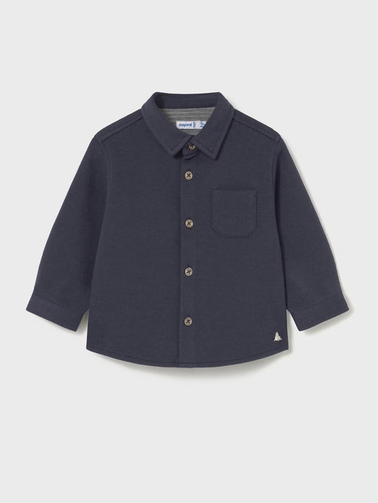Double Knit Shacket - Navy