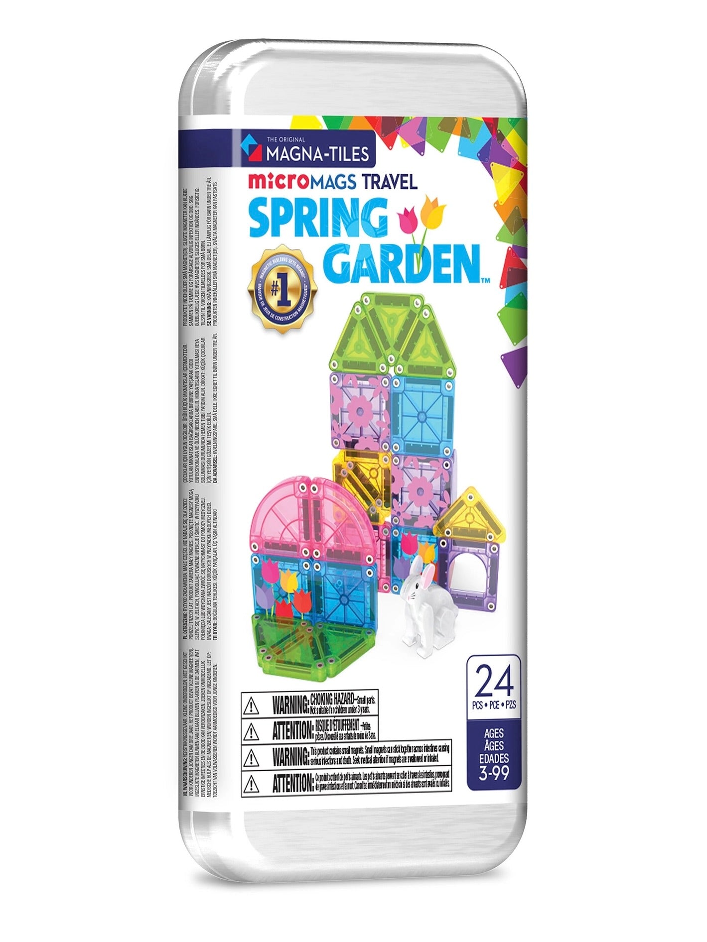 Magna-Tiles Micromags Spring Garden 24 Piece Travel Set
