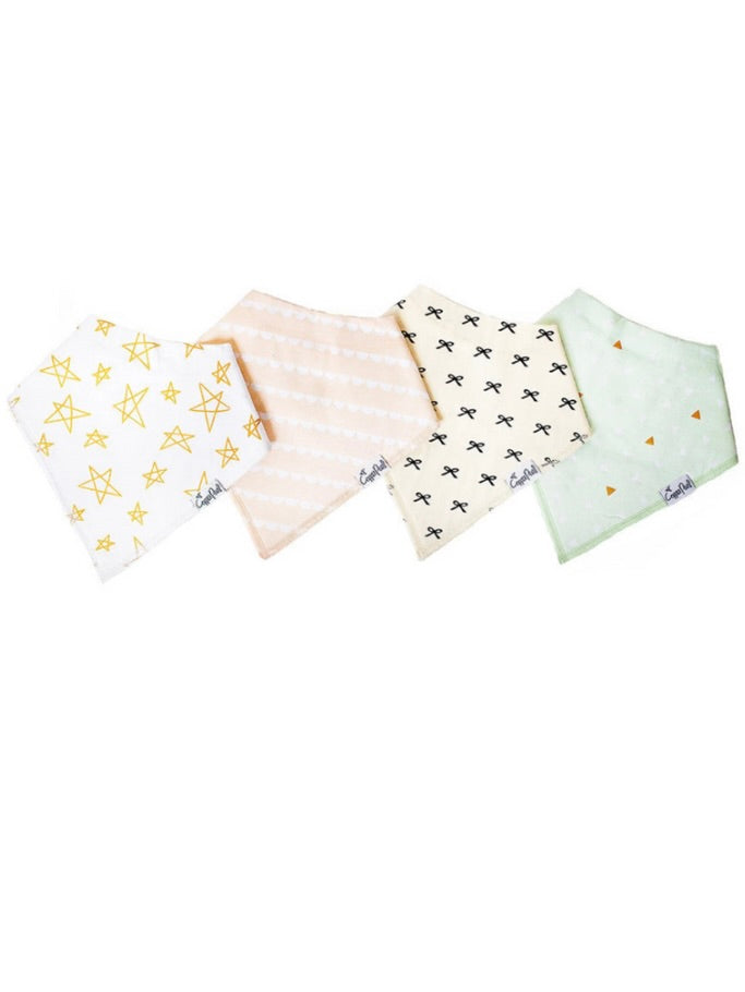 Bandana Bib Set 4 Pack - Paris