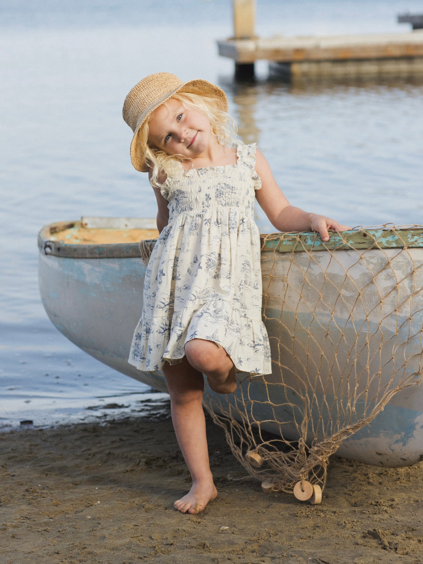 Ocean Toile Sutton Dress