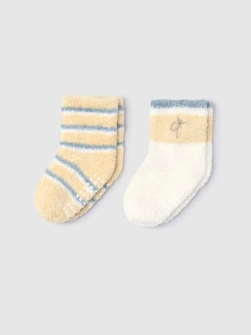 Barefoot Dreams Baby Canary Stripe Sock Set - (12-18M)