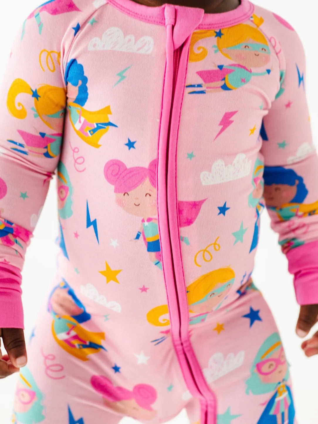 Convertible Footie - Pink Superhero