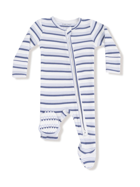 Blue Vintage Stripe Footie