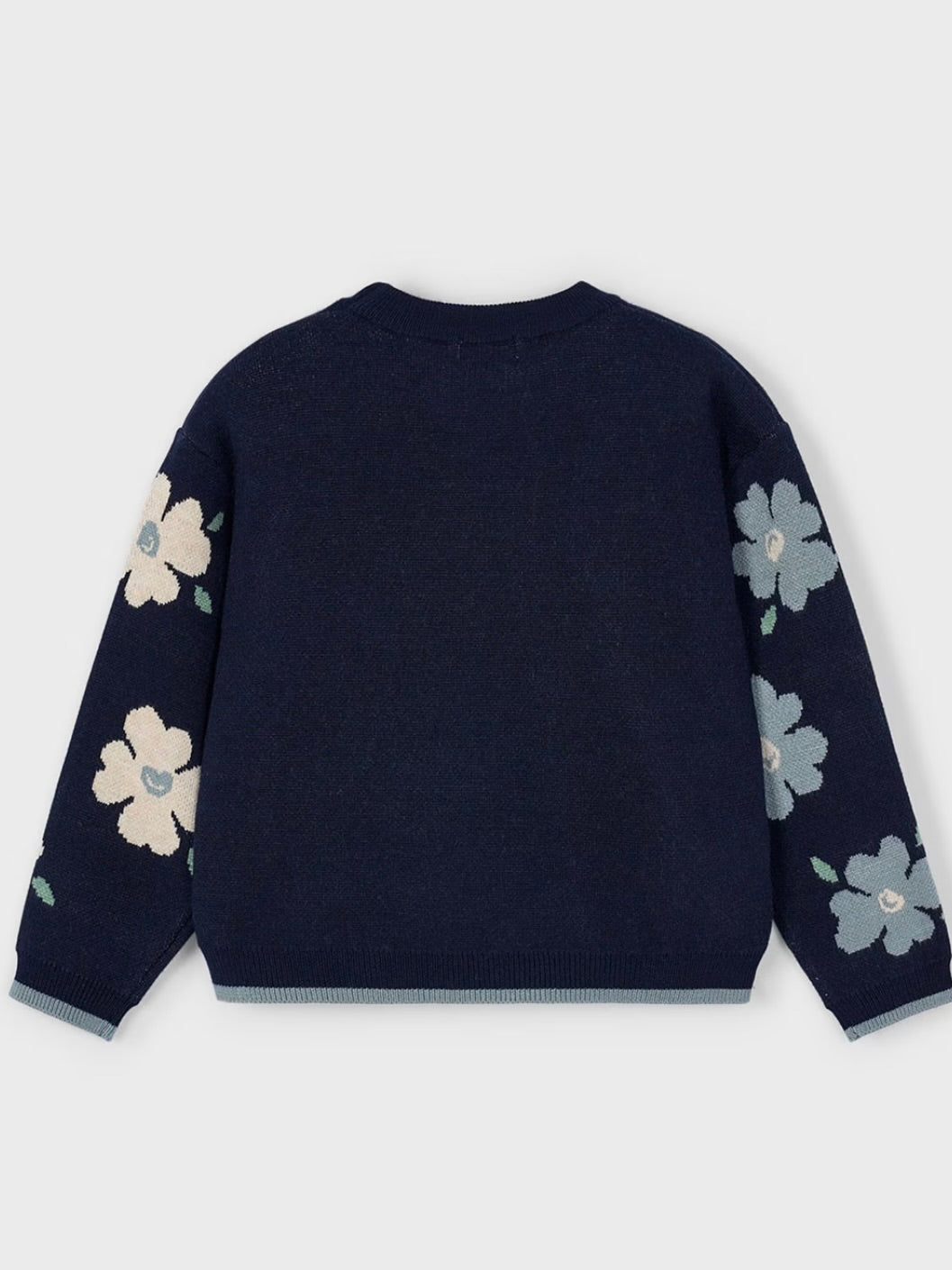 Navy Flower Sweater