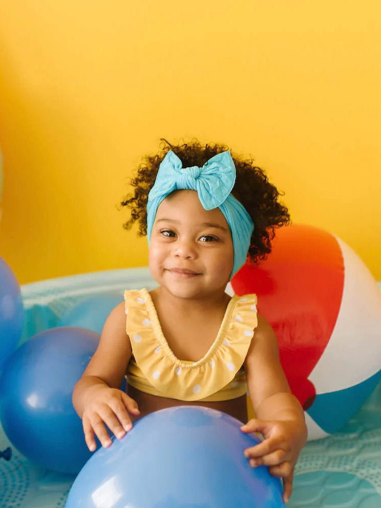 Knot Bow Headband - Aqua