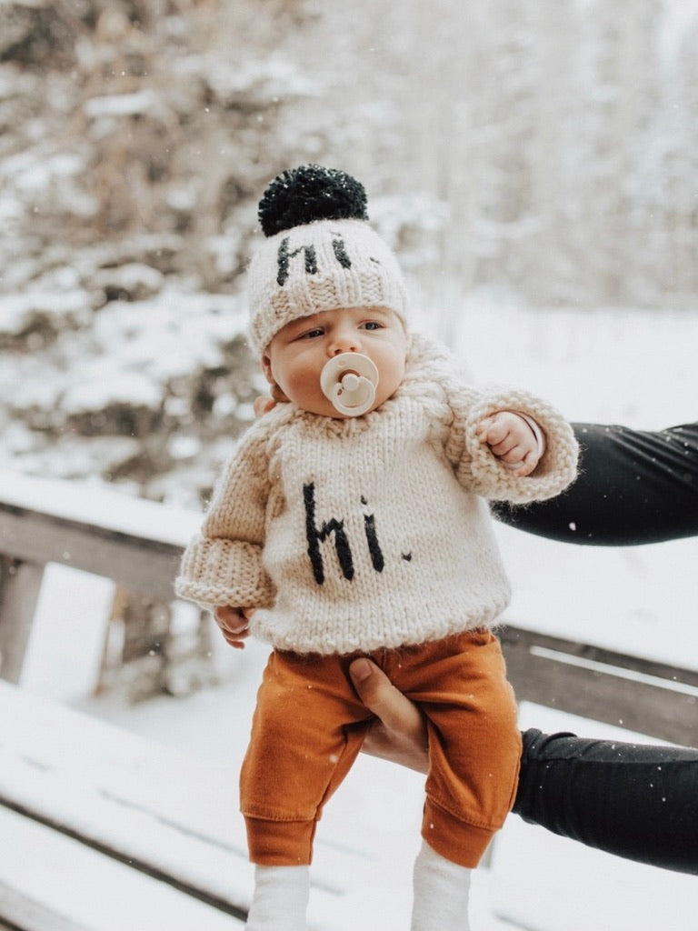 "Hi" Crewneck Sweater