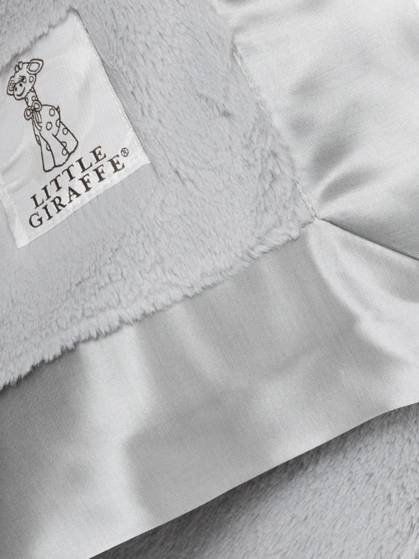 Little Giraffe Luxe Solid Blanky- Silver