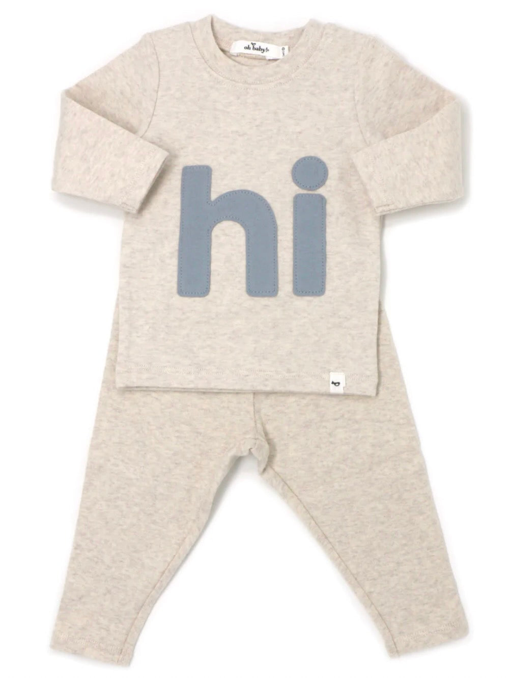 "hi" Two Piece Set - Fog