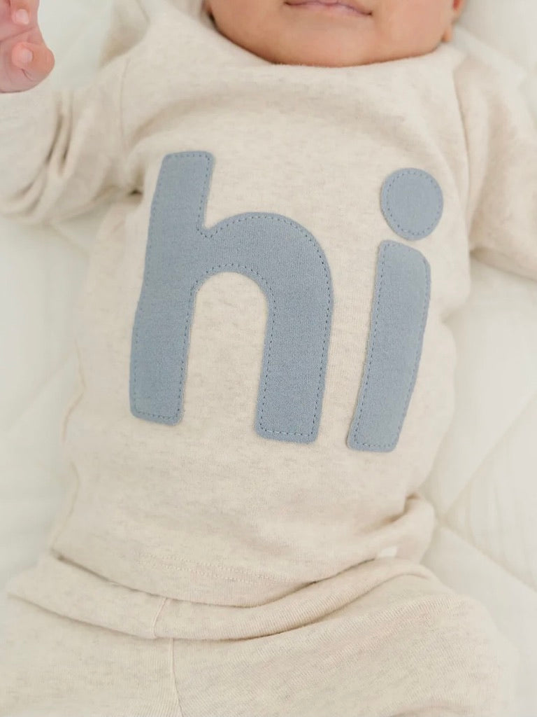 "hi" Two Piece Set - Fog