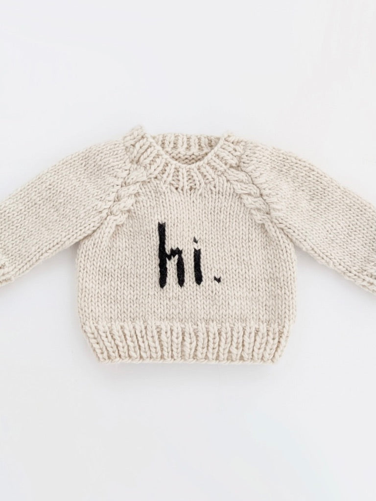"Hi" Crewneck Sweater