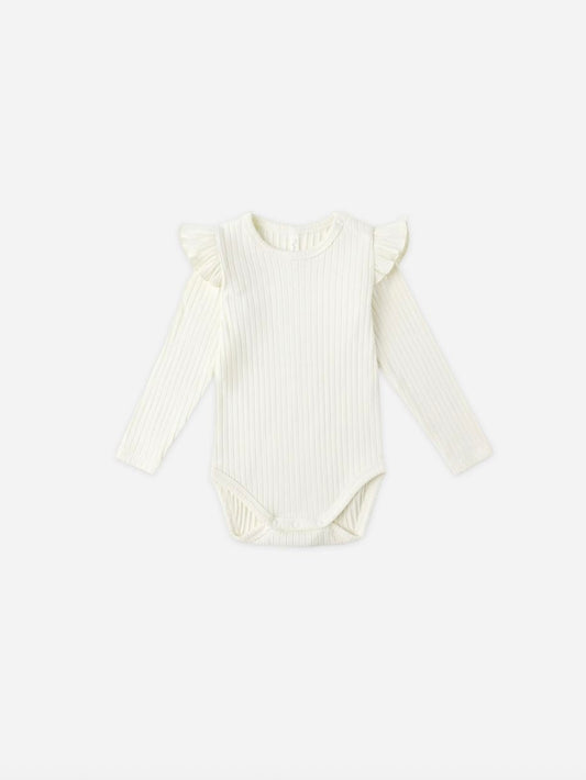 Ivory Ruffle Collar Bodysuit