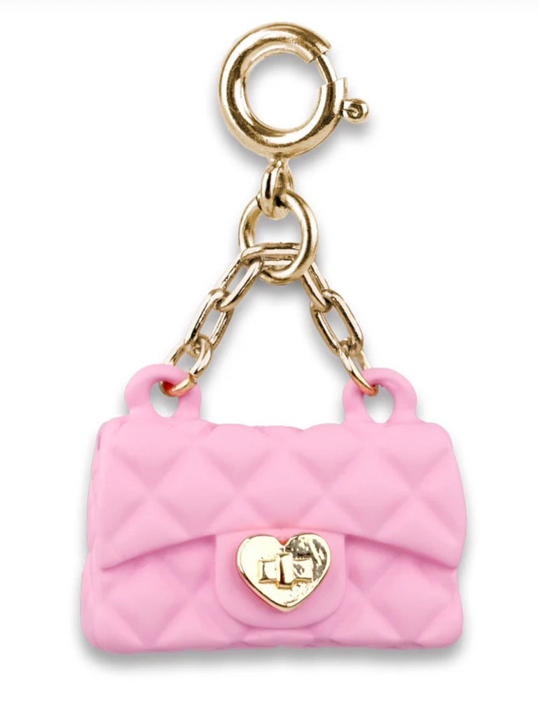 Gold Pink Purse Charm