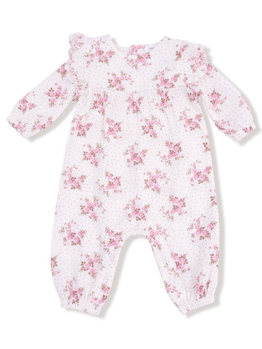 Belle Rosette L/S Petal Ruffle Romper
