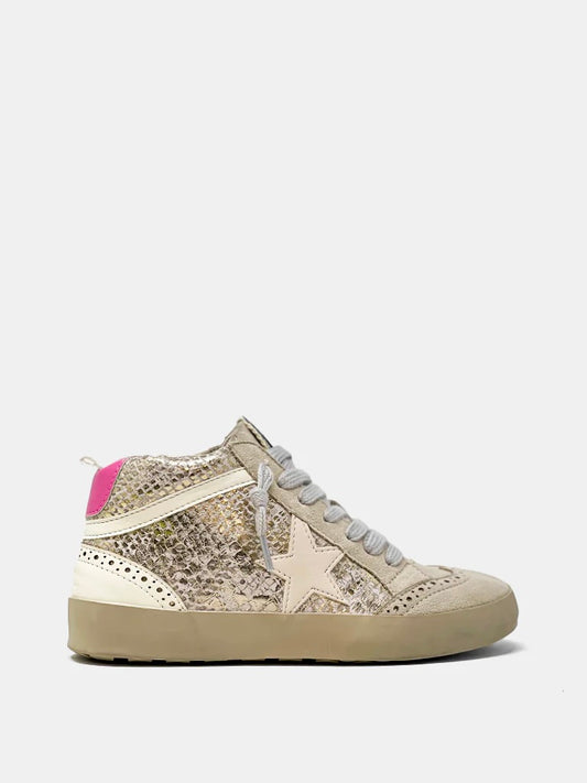 Paulina Kids Sneaker - Gold Snake