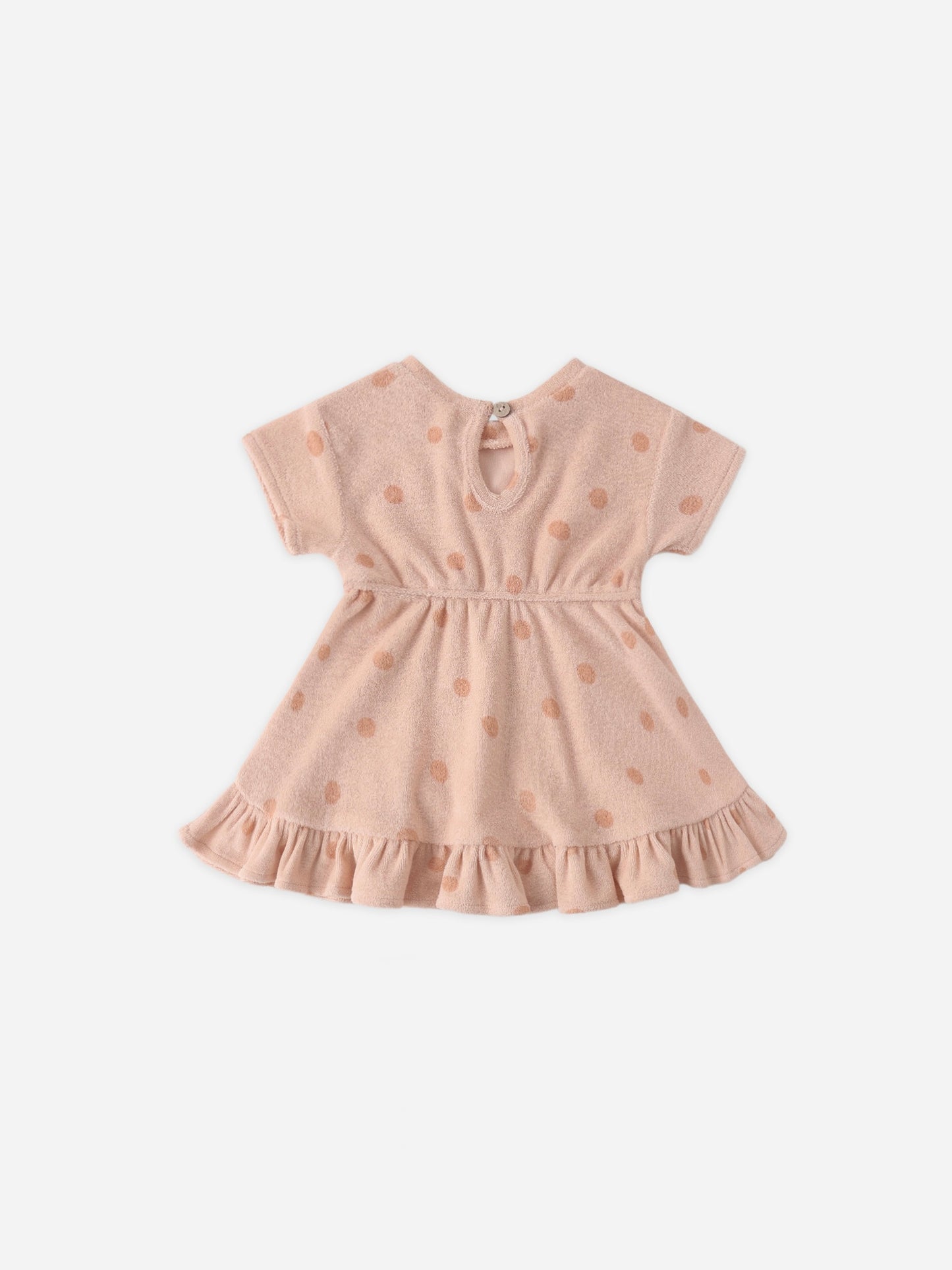 Melon Polka Dot Terry Dress