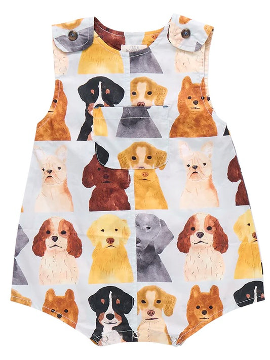 Watercolor Dogs Noah Romper
