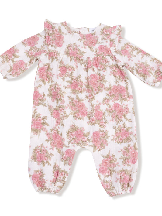 Heirloom Bouquets Ruffle Sleeve Romper