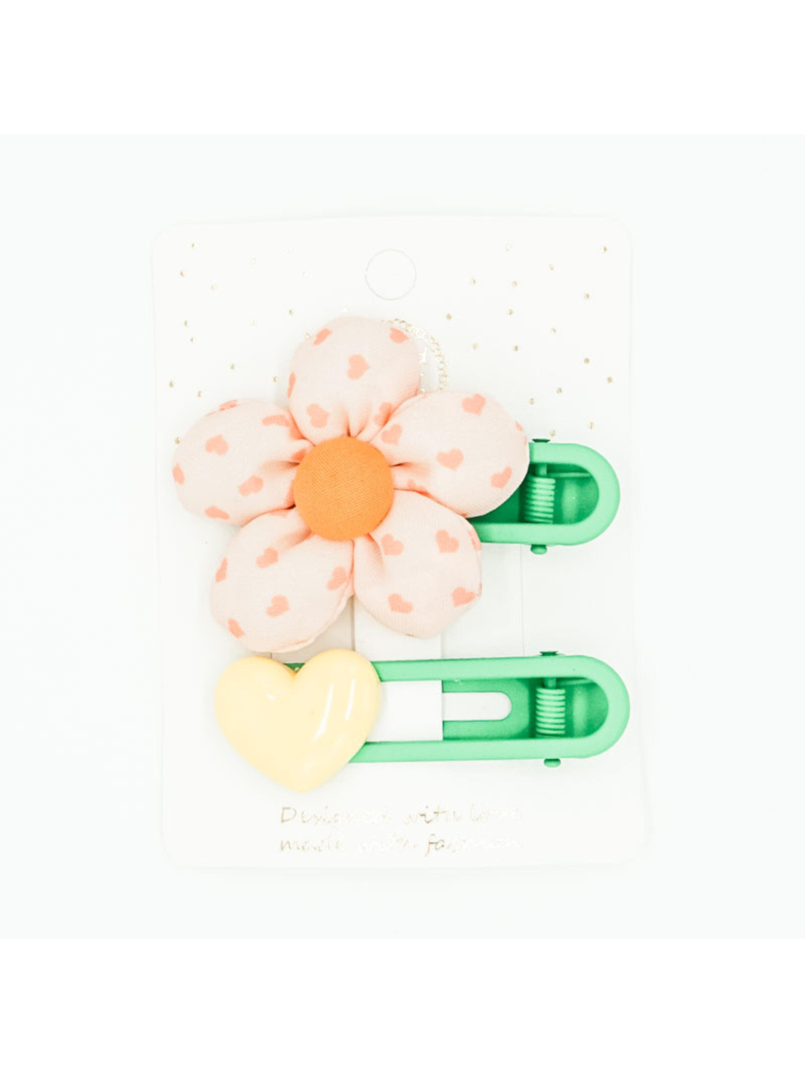 Fabric Flower Hair Clips
