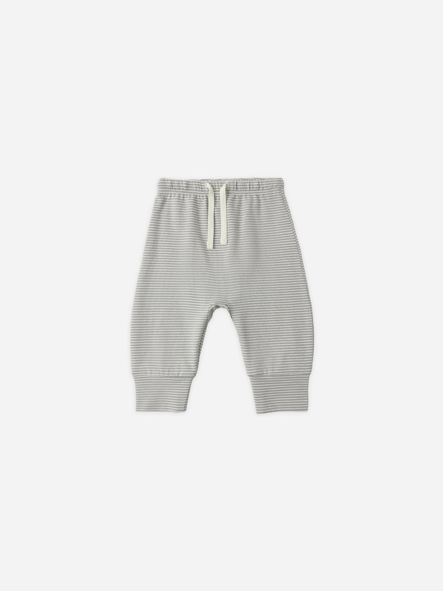 Sage Micro Stripe Drawstring Pant