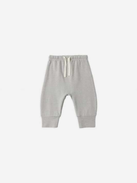 Sage Micro Stripe Drawstring Pant