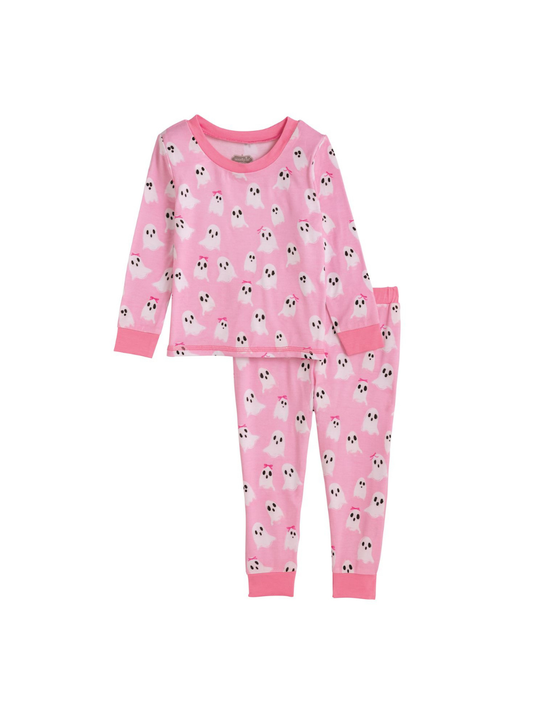 Glow in The Dark PJ Set - Pink Ghost